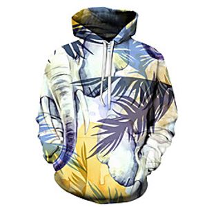 Men's Unisex Pullover Hoodie Sweatshirt Graphic Prints Elephant Print Casual Daily Holiday 3D Print Basic Designer Hoodies Sweatshirts  Blue Yellow Blushing Pink Lightinthebox