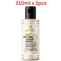 Khadi Organique Jasmine Mongra Body Wash SLS & Paraben Free 210ml (Pack Of 2)