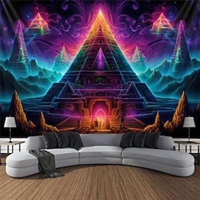 Egyptian Pyramid Blacklight Tapestry UV Reactive Glow in the Dark Trippy Psychedelic Misty Nature Landscape Hanging Tapestry Wall Art Mural for Living Room Bedroom Lightinthebox Egyptian Pyramid Blacklight Tapestry UV Reactive Glow in the Dark Trippy Psychedelic Misty Nature Landscape Hanging Tapestry Wall Art Mural for Living Room Bedroom Lightinthebox