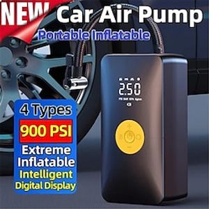 Car Air Pump 900PSI Electric Handheld Car Tire Inflatable Compressor Portable Rechargeable Air Compressor Digital Auto Tire for Motorcycle Bicycle Car Tyre Balls Inflator Equipment Car Tools Lightinthebox