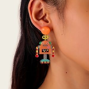 1 Pair Hoop Earrings For Women's Street Prom Vacation Acrylic Classic Fashion Lightinthebox