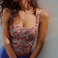 Women's Tank Top Floral Casual Holiday Print Red Sleeveless Fashion U Neck Summer Lightinthebox