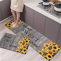 Sunflowers Vintage Area Rug Kitchen Mat Non-Slip Oil Proof Floor Mat Livingroom Rug Indoor Outdoor Mat Bedroom Decor Bathroom Mat Entrance Rug Door Mat Lightinthebox