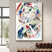 Handmade Wassily Kandinsky Abstract Canvas Art Oil Painting Background Wall Decor Home Decor Frameless (No Frame) Lightinthebox