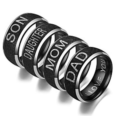 black pearl sand couple family ring love mom son daughter  Lightinthebox
