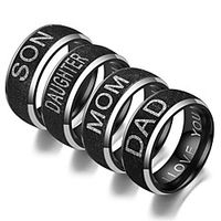 black pearl sand couple family ring love mom son daughter  Lightinthebox - thumbnail