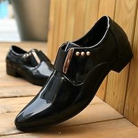 Men's Loafers  Slip-Ons Dress Shoes Patent Leather Shoes Business British Gentleman Wedding Office  Career Party  Evening PU Loafer Black Brown Spring Fall Lightinthebox