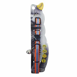 Swooosh The Glow Park Nylon Reflective Safe Cat Collar - Orange