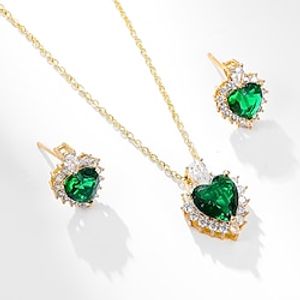 Jewelry Set 2pcs Alloy Earrings Necklace Women's Stylish Simple Joy Geometric Jewelry Set For Birthday Party Evening Lightinthebox