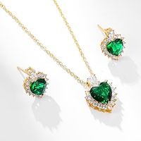 Jewelry Set 2pcs Alloy Earrings Necklace Women's Stylish Simple Joy Geometric Jewelry Set For Birthday Party Evening Lightinthebox - thumbnail