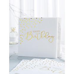 25 pieces/set of disposable golden birthday napkins 13 13 inches 2-layer white background gold foil elegant metal gold dot foil dessert napkins suitable for ladies and girls dinner celebration Lightinthebox