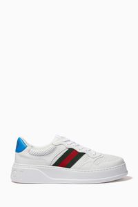 Chunky Sneakers with Web in Leather