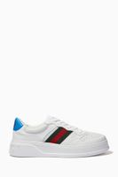 Chunky Sneakers with Web in Leather - thumbnail