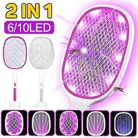 3000V Electric Flies Swatter Killer with UV Light USB Rechargeable LED Lamp Summer Mosquito Trap Racket Anti Insect Bug Zapper Lightinthebox - thumbnail