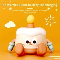 Creative Birthday Cake Night Light Cute Milk Carton Nightlights Bedroom Ornament USB Charging Girl Gift Bedside Silicone Pat Lamp Desktop Decor Lightinthebox - thumbnail