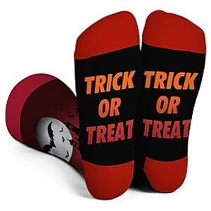 Socks Cycling Socks Halloween Socks Men's Women's Bike / Cycling Breathable Soft Comfortable 1 Pair Graphic Cotton Red S M L / Stretchy miniinthebox
