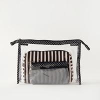 Printed Rectangular 3-Piece Cosmetic Bag Set