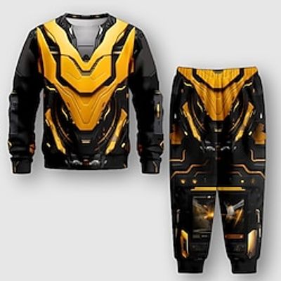 Boys 3D Geometric Sweatshirt Sweatpants Set Long Sleeve 3D Printing Spring Fall Active Fashion Cool Polyester Kids 3-12 Years Crew Neck Outdoor Street Vacation Regular Fit Lightinthebox Boys 3D Geometric Sweatshirt Sweatpants Set Long Sleeve 3D Printing Spring Fall Active Fashion Cool Polyester Kids 3-12 Years Crew Neck Outdoor Street Vacation Regular Fit Lightinthebox