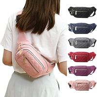 Fanny Packs for Women Fashionable Stylish Cute Nylon Designer Fanny Pack Waterproof Waist Belt Bag Pouch Chest Sling Fannypack's Crossbody bags Sport Workout Travel Work Valentines Day Gift for him Lightinthebox - thumbnail