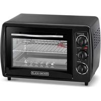 Black+Decker 19Liter Double Glass Multifunction Toaster Oven With Rotisserie For Toasting, Baking, Broiling, Black - TRO19RDG-B5