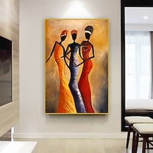 Abstract Indian Portrait Oil Paintings On Canvas Art Handpainted Pretty Girl  Wall Art Pictures Home Wall Decoration miniinthebox
