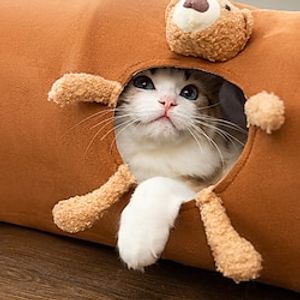 Cat Tunnel Cartoon Straight Tube Foldable Cat Toys Self Hi Easy Storage and Relief Cat Tunnel Pet Supplies Lightinthebox