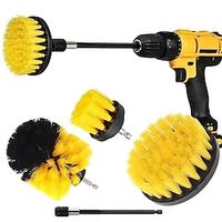 4pcs Electric Drill Brush Scrubber Set, Cleaning Brush Detailing Brush, Auto Tires Cleaning Tools For Bathroom Tile Kitchen miniinthebox - thumbnail