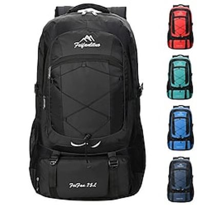 Hiking Backpack Rucksack Rain Waterproof Breathable Foldable Lightweight Sweat-Wicking Outdoor Hunting Fishing Hiking Climbing Navy Balck Red miniinthebox