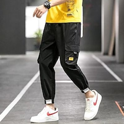 Men's Hiking Cargo Pants Hiking Pants Trousers Military Solid Color Summer Outdoor Breathable Quick Dry Lightweight Multi Pockets Pants  Trousers Bottoms Black khaki Climbing Camping  Hiking Lightinthebox