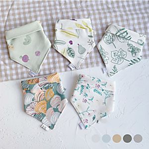 Baby's Ins Version Of The New Baby Triangle Scarf Baby Saliva Towel Trend Year Old Combination 5-Pack Cotton Soft Bib Lightinthebox