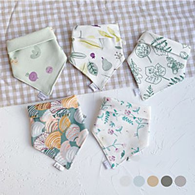 Baby's Ins Version Of The New Baby Triangle Scarf Baby Saliva Towel Trend Year Old Combination 5-Pack Cotton Soft Bib Lightinthebox