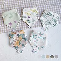 Baby's Ins Version Of The New Baby Triangle Scarf Baby Saliva Towel Trend Year Old Combination 5-Pack Cotton Soft Bib Lightinthebox - thumbnail