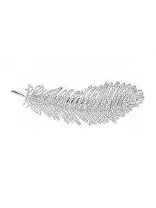 Simple temperament feather hairpin with diamond hairpin