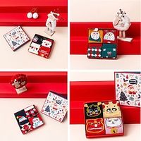 Autumn and Winter New Product Christmas Socks Box Cartoon Cute Mid tube Socks Children's Cotton Socks Red Christmas Socks New Year Gift Box Lightinthebox - thumbnail