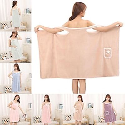 MicroFiber Wearable Bath Towel Dress Super Absorbent Home Wear Bath Skirt Bath Towel Ladies Water-Absorbent Soft Thick Wrapped Bathrobe Quick-dry miniinthebox