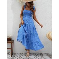 Women's Casual Dress Swing Dress A Line Dress Floral Print Strap Long Dress Maxi Dress Stylish Daily Date Sleeveless Summer Lightinthebox