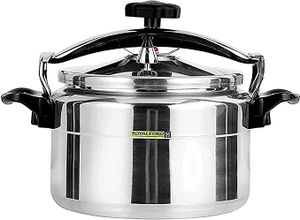 Royalford 5 L Aluminum Pressure Cooker-(Silver)-(RF11173)