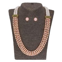 Sri Jagdamba Pearls Lolita 4 Lines Pearl Necklace Set - JPAU-21-294