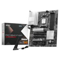 MSI Pro B840-P WiFi AM5 ATX Motherboard, AMD B840 Chipset, 4x DDR5 UDIMM Slot, Up to 256GB Max Memory, 5x PCI-E x16 Slots, 2x M.2 Slots, WiFi & BT Connectivity