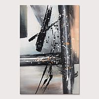 Oil Painting Hand Painted Vertical Abstract Pop Art Modern Rolled Canvas (No Frame) Lightinthebox - thumbnail