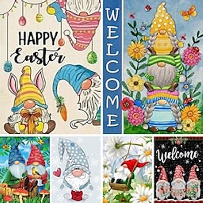 1pc Christmas Gift DIY Diamond Painting Christmas Dwarf Diamond Painting Handcraft Home Gift Without Frame 30x40cm/12''x16'' miniinthebox