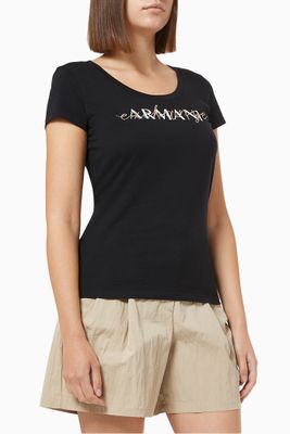 Logo T-shirt in Cotton Logo T-shirt in Cotton