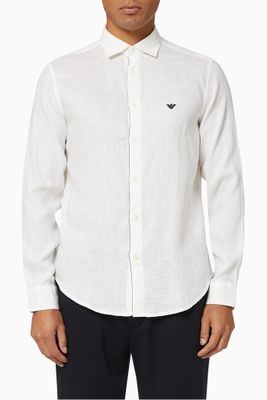 EA Micro Eagle Detachable Collar Shirt