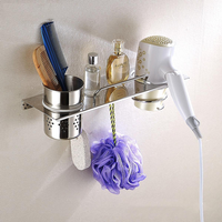 370x150x130mm Stainless Steel Hair Dryer Rack With Hooks Wall Mount Hair Dryer Drier Flat Holder 370x150x130mm Stainless Steel Hair Dryer Rack With Hooks Wall Mount Hair Dryer Drier Flat Holder