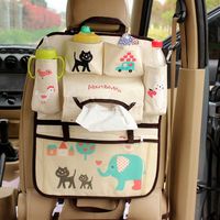 Auto Cartoon Car Seat Bag Organizer Holder Multi-Pocket Travel Storage Hanging Bag