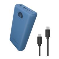 Powerology Quick Charge Power Bank 30000mAh PD 45W with Type-C to Type-C Cable 0.9M Blue - thumbnail