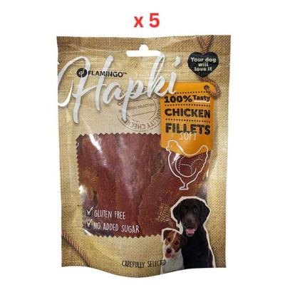Flamingo Hapki Chicken Soft Fillets Dog Treats 170g Pack Of 5 Flamingo Hapki Chicken Soft Fillets Dog Treats 170g Pack Of 5