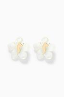 Arabic M Letter Mother Of Pearl Earrings - thumbnail
