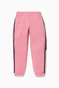 Pink Jacquard Stripe Cotton Jersey Sweatpants Pink Jacquard Stripe Cotton Jersey Sweatpants