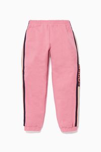 Pink Jacquard Stripe Cotton Jersey Sweatpants